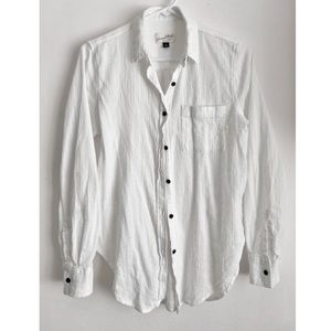 Linen-Like White Blouse